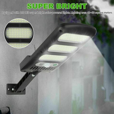 Lampes Solaires Extérieures, 2 Pack 213 LED éclairage de Sécurité D' extérieur avec Détecteur de Mouvement étanche 180° Ajustable pour Mur