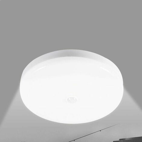 Plafonnier LED Detecteur de Mouvement 12W 1500LM 6500K Blanc Froid