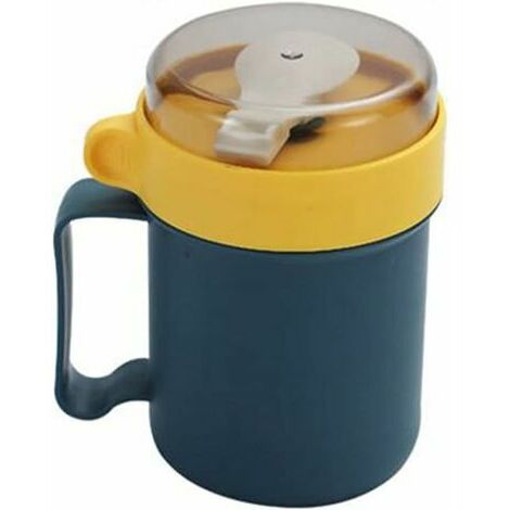 CKNGFV Boîte à lunch portable avec cuillère pliable, bleu