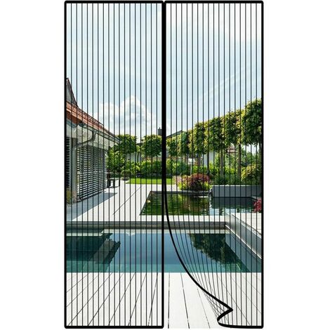 Moustiquaire magnétique pour porte patio 90 x 210 cm, 2023 Rideau  anti-mouches