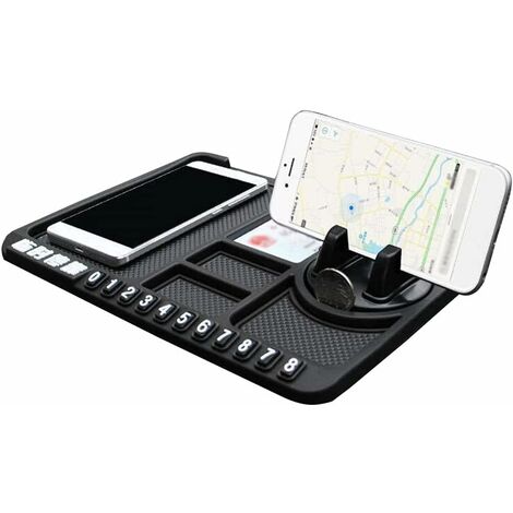 Tapis anti-dérapant en silicone de voiture Tableau de bord Téléphone  portable MP3 GPS Support de