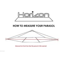 Horizon 2.7m 5arm HALF 180g Terracotta Replacement Parasol Fabric Canopy - Terracotta