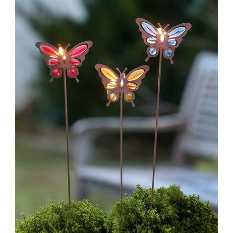 Solar-Gartenstecker Schmetterling