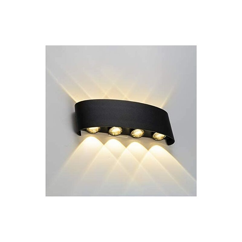 Luces LED de pared de tira larga negra para interiores, lámpara de pared  regulable de 3000 K-6500 K, barra de luz moderna y simple, barra de luz