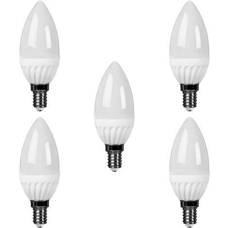 BOMBILLA FLAMA LED CERAMICA 6W E14 luz fría