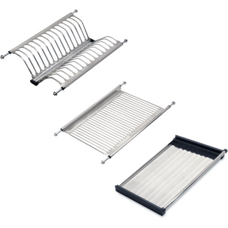 Emuca Abtropfgestell aus rostfreiem Stahl Drynox, Modul 450mm, Edelstahl
