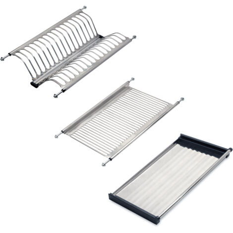 Emuca Abtropfgestell aus rostfreiem Stahl Drynox, Modul 500mm, Edelstahl