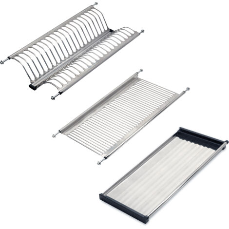Emuca Abtropfgestell aus rostfreiem Stahl Drynox, Modul 600mm, Edelstahl