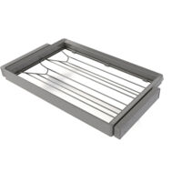 Emuca Satz aus Schuhschublade und ahmen für Schrank Quartz, mit Soft-Close- und Vollauszugsschienen, Modul 80 cm, Titan-Oberfläche