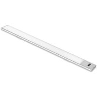 Emuca USB wiederaufladbare LED-Wandleuchte Kaus mit Berührungssensor, L400mm, Kunststoff und Aluminium, Matt eloxiert