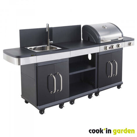 Conjunto FIDGI 3 + mesa auxiliar + fregadero - Cook in Garden