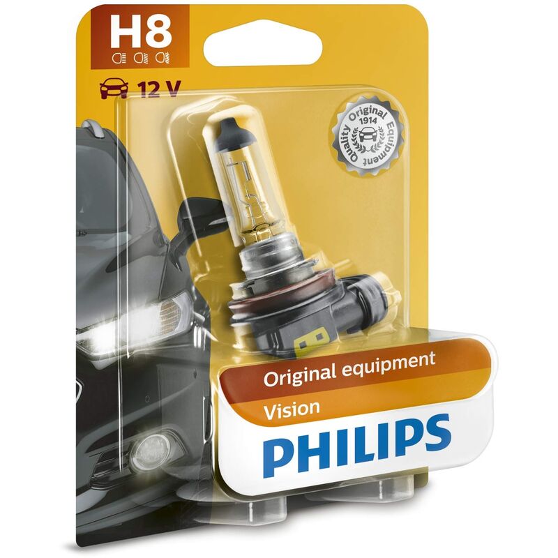 PHILIPS AUTOMOTIVE LIGHTING 12360B1 VISION - LAMPADINA PER FANALE H8,  CONFEZIONE SINGOLA