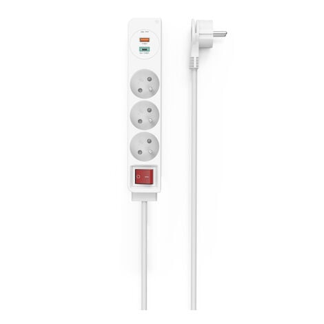 PRESA MULTIPLA DA MURO PARETE 3 PORTE USB TYPE-C CASA UFFICIO CUCINA EUROPEA