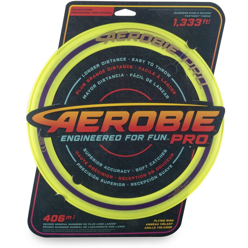 Aerobie Ring Wurfring mit durchmesser gelb pro flyinganillo de lanzamiento 33 cm color amarillo spin 6