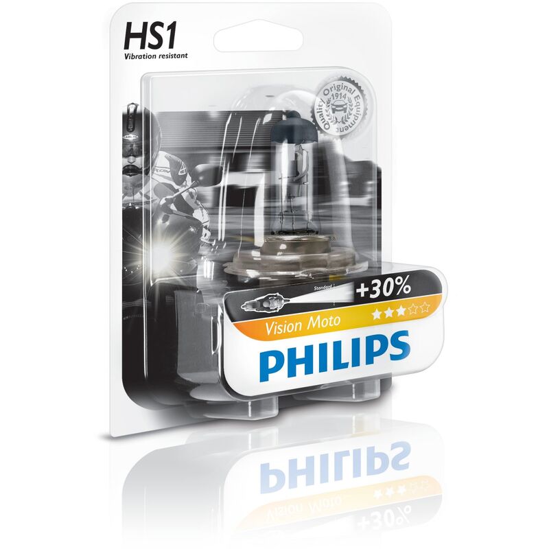 Lámpara Faro Moto Philips H7 Halógena Crystalvision 12V 55W