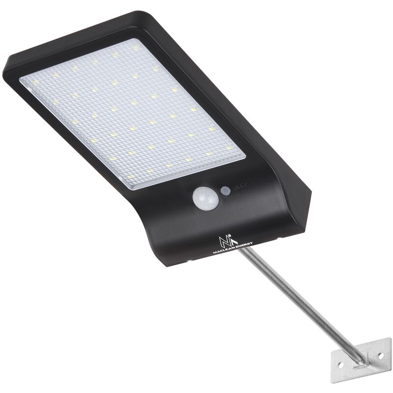 MACLEAN MCE444 APLIQUE EXTERIOR LED SOLAR CON DETECTOR DE MOVIMIENTO, SENSOR PUSCULAR CR IP65, APLIQUE R