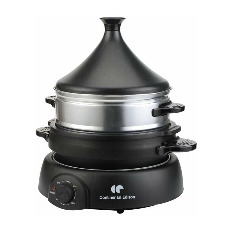 CONTINENTAL EDISON TA1000B TAJINE ELECTRICO 4 EN 1 - 2 LITROS - NEGRO