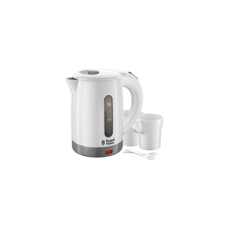 RUSSELL HOBBS TRAVEL HERVIDOR 0.85L 1000W, 2 TAZAS Y CUCHARAS INCLUIDAS - 23840-70 TRAVEL RUSSEL HOBBS