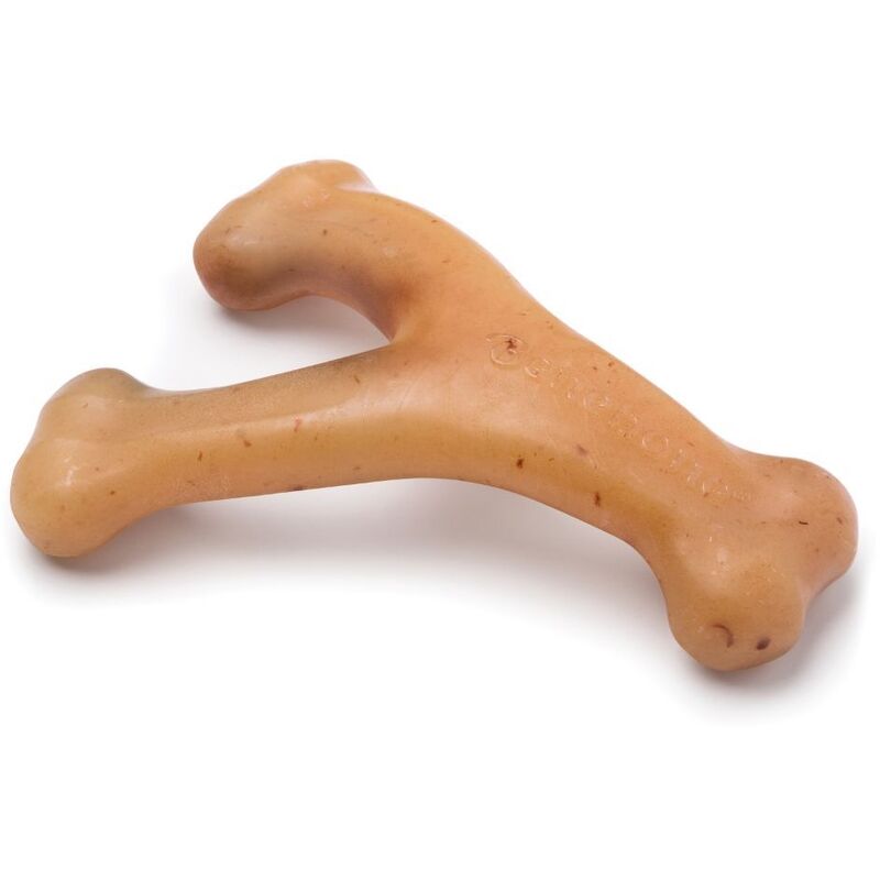 JUGUETE MASTICABLE RESISTENTE A GUANTE DE POLLO REAL BENEBONE WISHBONE PARA PERROS MASTICABLES COMPULSIVOS, FABRICADO EN EE. UU.