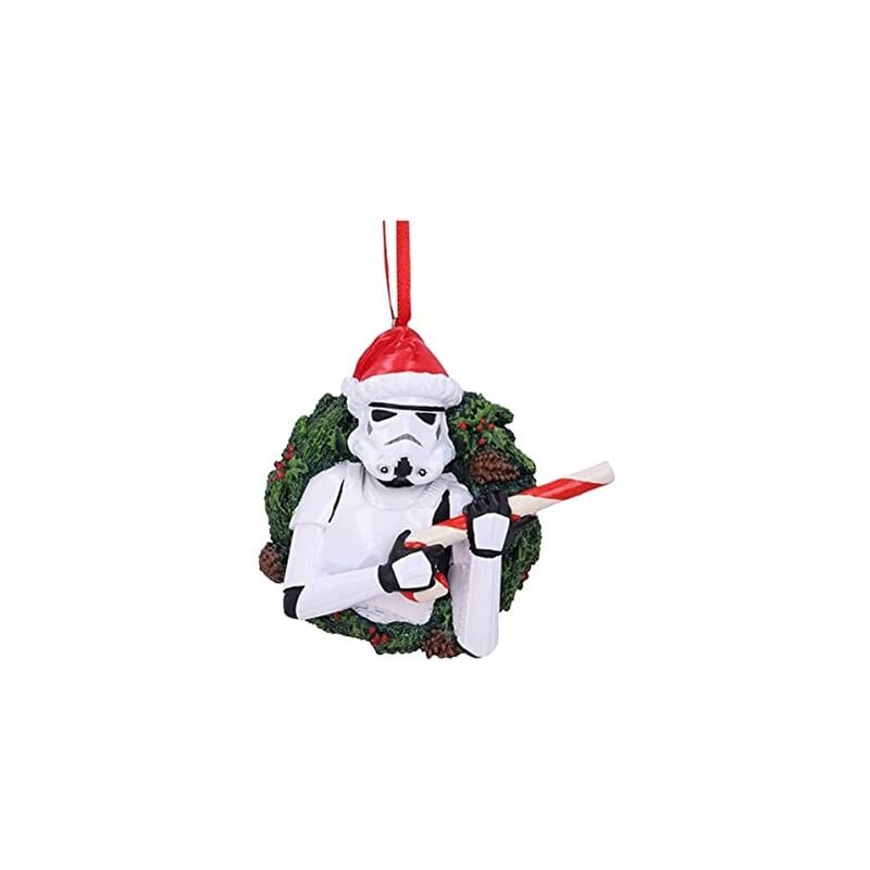 Nemesis Now Adorno colgante de corona stormtrooper 9 cm resina blanco navidad cortativo b5695u1