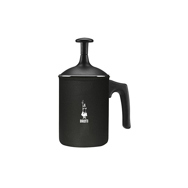 BIALETTI TUTTOCREMA ESPUMADOR DE LECHE MANUAL - NEGRO, 3 TAZAS, 166 ML 00AGR394