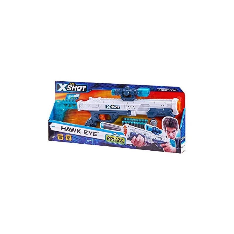 Lanzadora Xshot Hawk eye con mirilla y 16 dardos zuru excel blaster darts