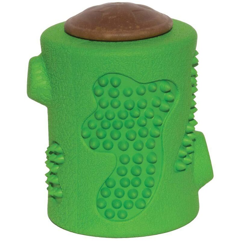 Starmark Rubber Tuff stump 5.1x6.4x6.4cm 635.1470 juguete para perros sistant goma tron on verde talla