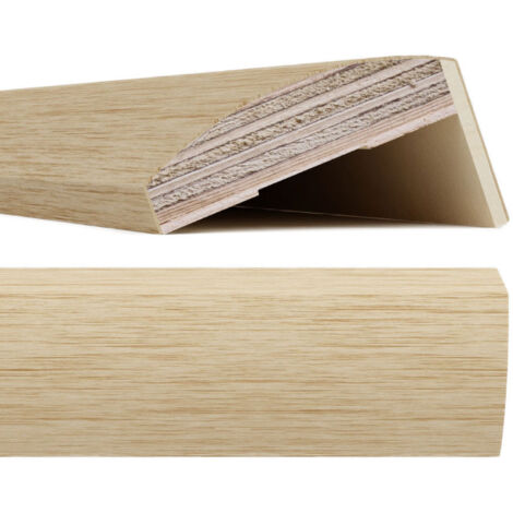Coprifilo / Mostrina tonda impiallacciata lunghezza 80 x 20 x 2250 mm con o senza aletta mm 25 / Rovere / con aletta 25 mm