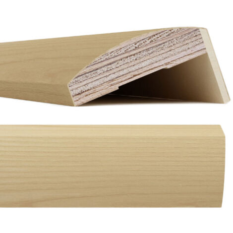 Coprifilo / Mostrina tonda impiallacciata lunghezza 80 x 20 x 2250 mm con o senza aletta mm 25 / Frassino / con aletta 25 mm