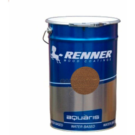 Renner - Impregnante all&aposacqua aquaris per conifere da 5 kg YM-M040- / T23 - Noce scuro
