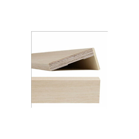 Coprifilo / Mostrina piatta impiallacciata 80 x 12 x 2250 mm con aletta 25 mm / toulipier