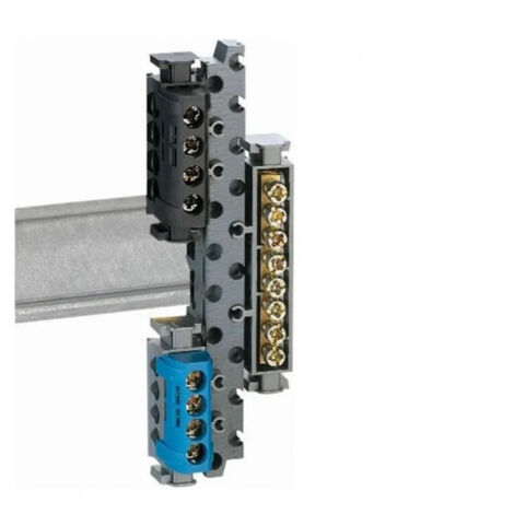 BORNIER DE RÉPARTITION IP 2X - NEUTRE - 4 CONNEXIONS 1,5 À 16 MM² -BLEU- L 47 MM LEGRAND