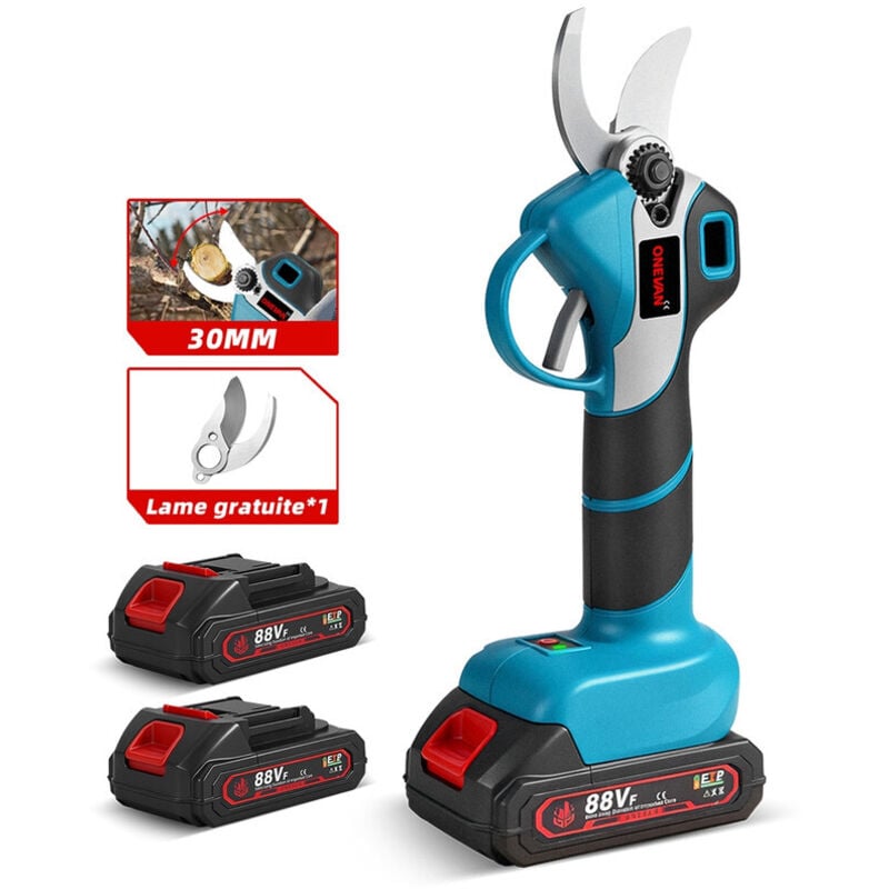 WORKPRO Sécateur Électrique Sans Fil Brushless 12 V, Secateur Electrique Avec Écran