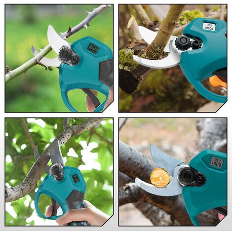 Sécateur électrique VIOLEWORKS sans fil 21V 500W 30mm max. sans batterie  Coupeuse d'élagage d'aménagement paysager pour arbres fruitiers