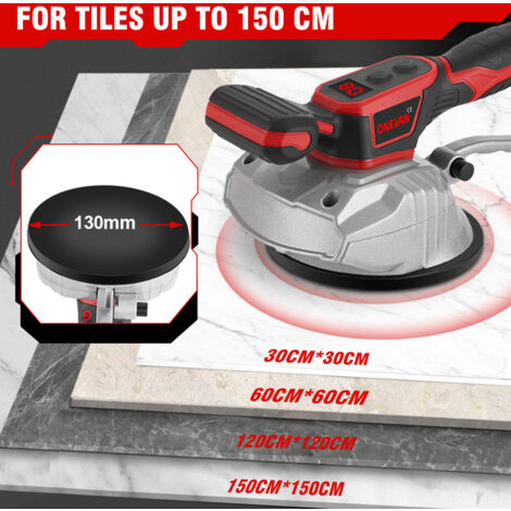 Vibrateur Sans Fil Pour Carrelage - 5 Vitesses Réglables - Ventouse De 12 Cm - Capacité D'adsorption 100 Kg - Pour Sol Carrelage - Bricolage