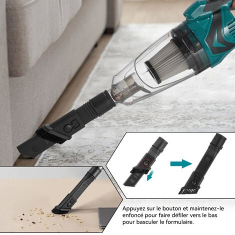 Aspirateur de Table à Main sans Fil  750ml,500W Aspirateur Balai sans Fil，Convient à la batterie Makita 18v - Sans batterie ni chargeur