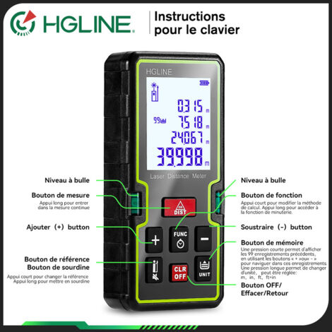 Télémètre à Ultrasons Kinzo 12W301 – Avec écran LCD Et Pile 9V (occasion, Très Bon état)