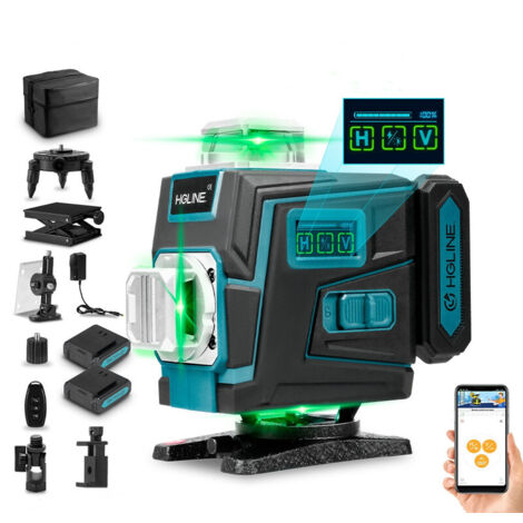 Niveau Laser 360° 16 Lignes, Croix Horizontale Et Verticale Autonivelant De Niveaux App Controle 89685700
