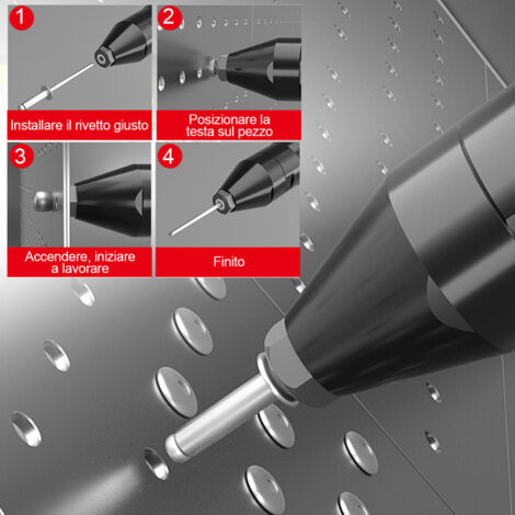 Pistolet à Rivets Sans Fil ONEVAN Pour Makita 18V - Pince à Rivets Pop électrique 20000N - Sans Batterie