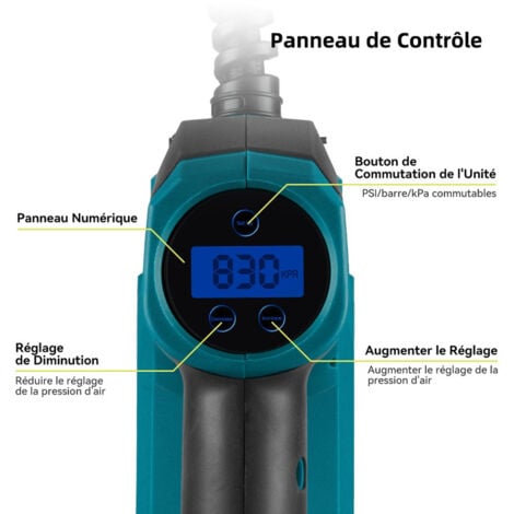 Pompe à air Bosch - UniversalPump 18V (système 18V, 150 PSI, 10,3 bars) &  Kit de démarrage - Pack batterie et chargeur pour outils sans fil 18 V (1X