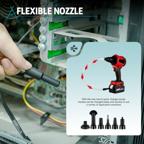 Nettoyeur Haute Puissance Makita Souffleur à Poussière Sans Fil HEBERUCK 16000Pa - Compatible Makita 21V - Multifonction 3-en-1 Souffleur Portable Atelier
