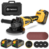 Meuleuse D'angle Sans Fil 125mm Litheli 20V | Moteur Sans Balais, 2500-8500 Tr/min, Batterie 4.0Ah, Pour Coupe, Meulage, Polissage