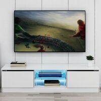 Modern TV Unit, LED TV Stand 120cm with 16 Colors LED RGB light