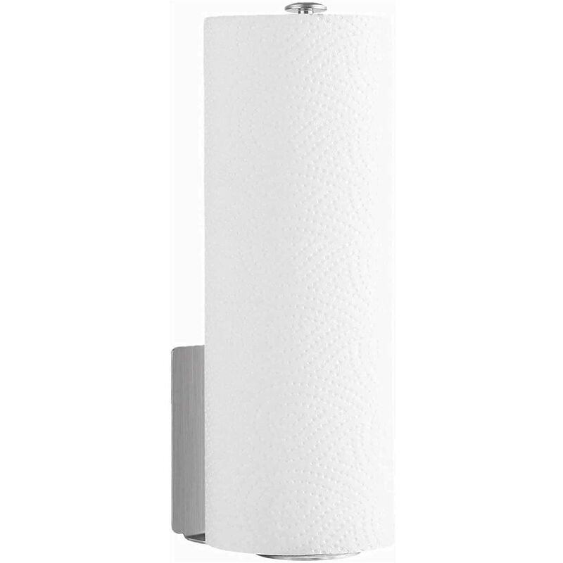 BAMNY Portarrollos Papel Cocina Autoadhesivo Soporte para Papel Portarrollos de Pared de Acero Inoxidable sin Taladrar para Cocnia, Baño, Salón, Dormidorio y Estudio 28.5 x 10 x 5.5 cm