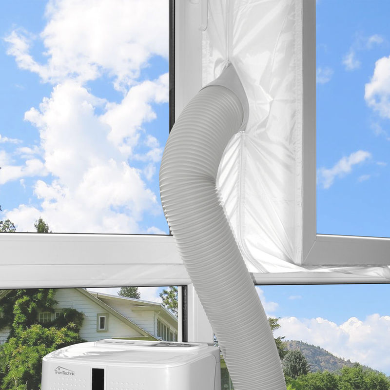 TroniTechnik® Universal AirLock Fensterabdichtung für mobile Klimageräte  und Ablufttrockner Hot Air Stop 4m