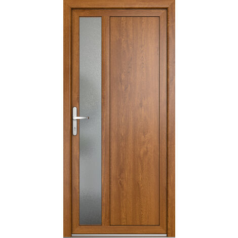 Meeth – Porte de service PVC 90x205cm – Ouverture tirant gauche – Cadre multichambre renforcé acier – Isolation thermique 1,4 W(m²K)
