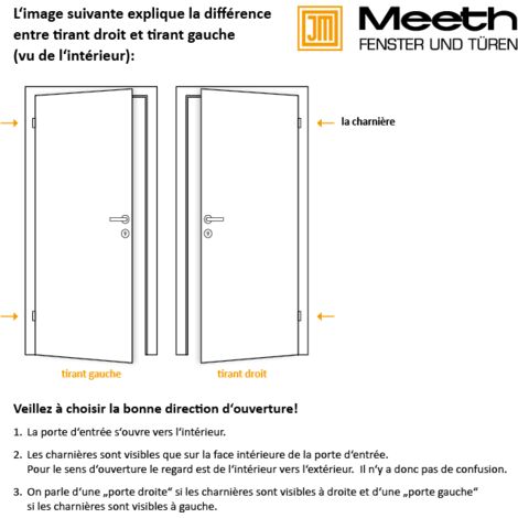 Portes d'entrée  Exklusiv modèle 84, intérieur: titan, extérieur: titan largeur: 88cm, hauteur: 208cm, sens d'ouverture: tirant gauche