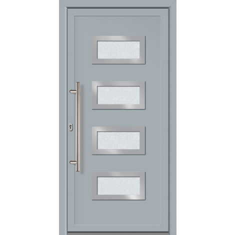 Portes D Entree Exklusiv Modele 892 Interieur Gris Exterieur Gris Largeur 88cm Hauteur 200cm Sens D