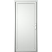 Porte de service PVC M06, blanc/blanc, largeur: 80cm, hauteur: 200cm, sens d'ouverture: tirant droit