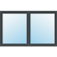 Meeth – Fenêtre PVC triple vitrage 140x100 cm – 2 vantaux á meneau – Isolation thermique Ud 0,9 W/m²K – Résistante aux intempéries